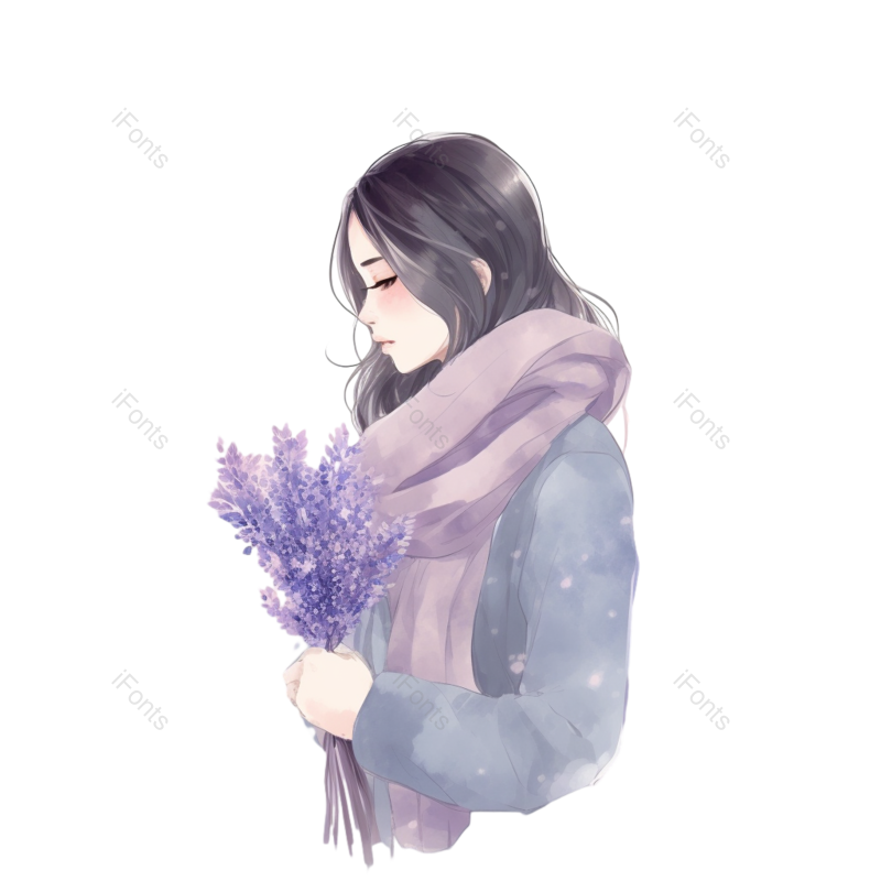 鲜花图片,雪花元素,下雪PNG,免抠素材